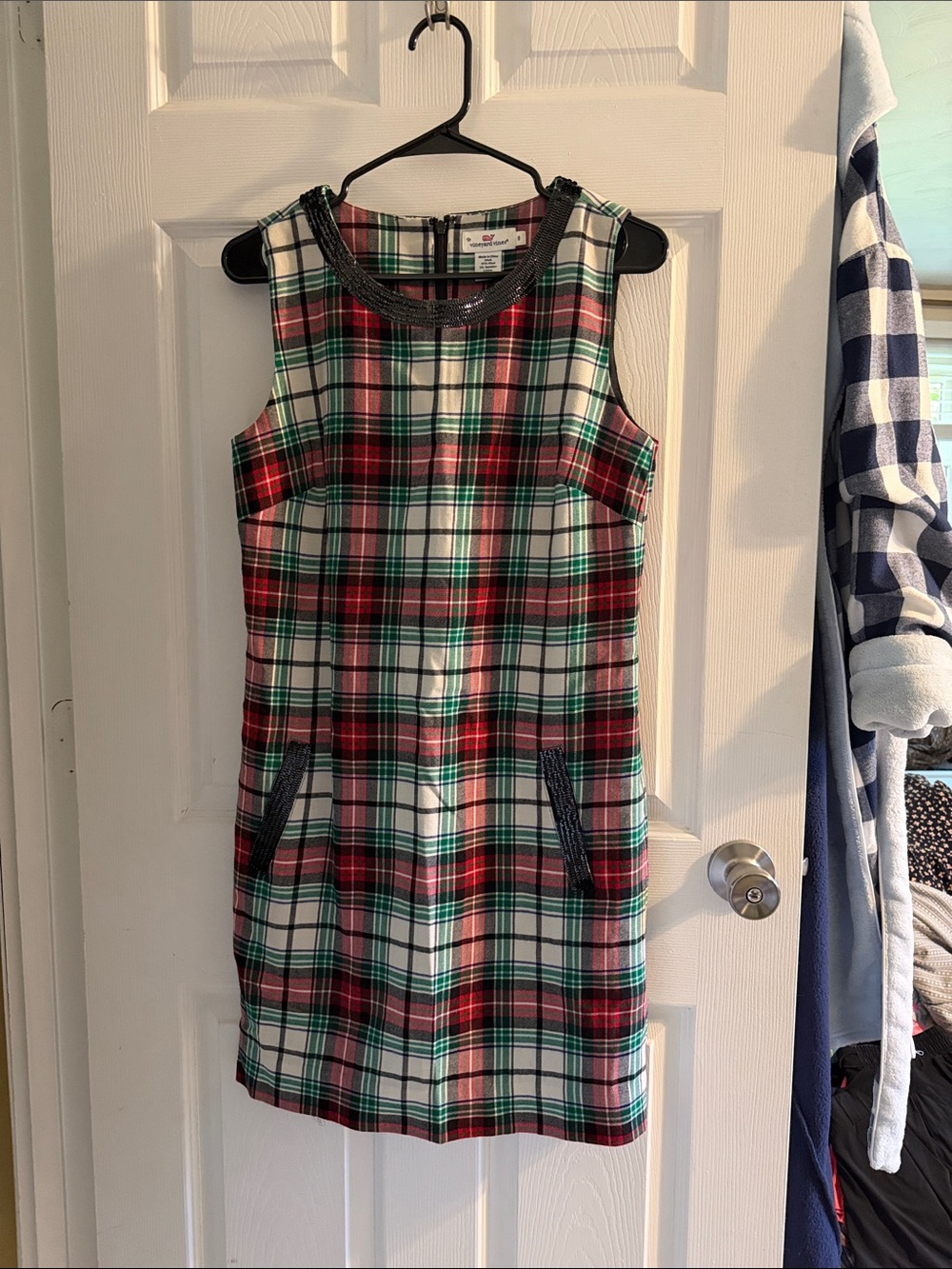 Vineyard vines plaid Christmas dress